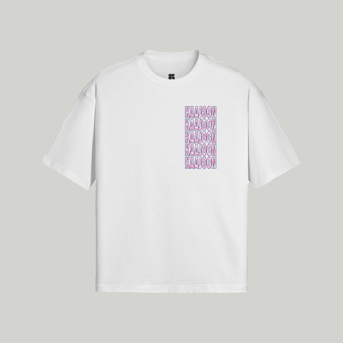 T-shirt Kaajoon Boxy -Marrakech Bleu & Rose