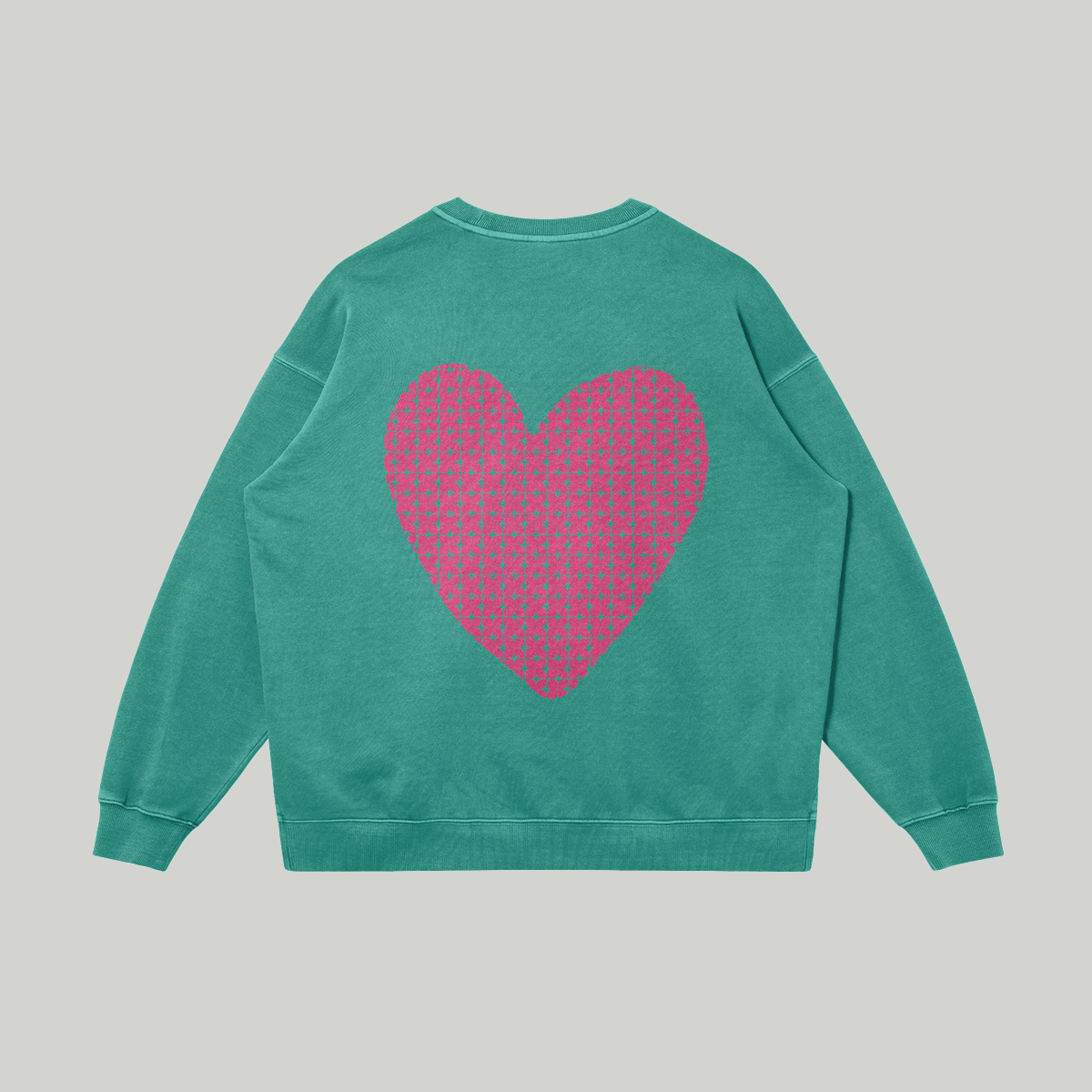 Sweatshirt oversize : Coeur en over