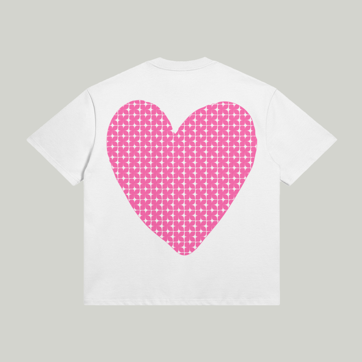 T-shirt Coeur sur toi - oversize fushia