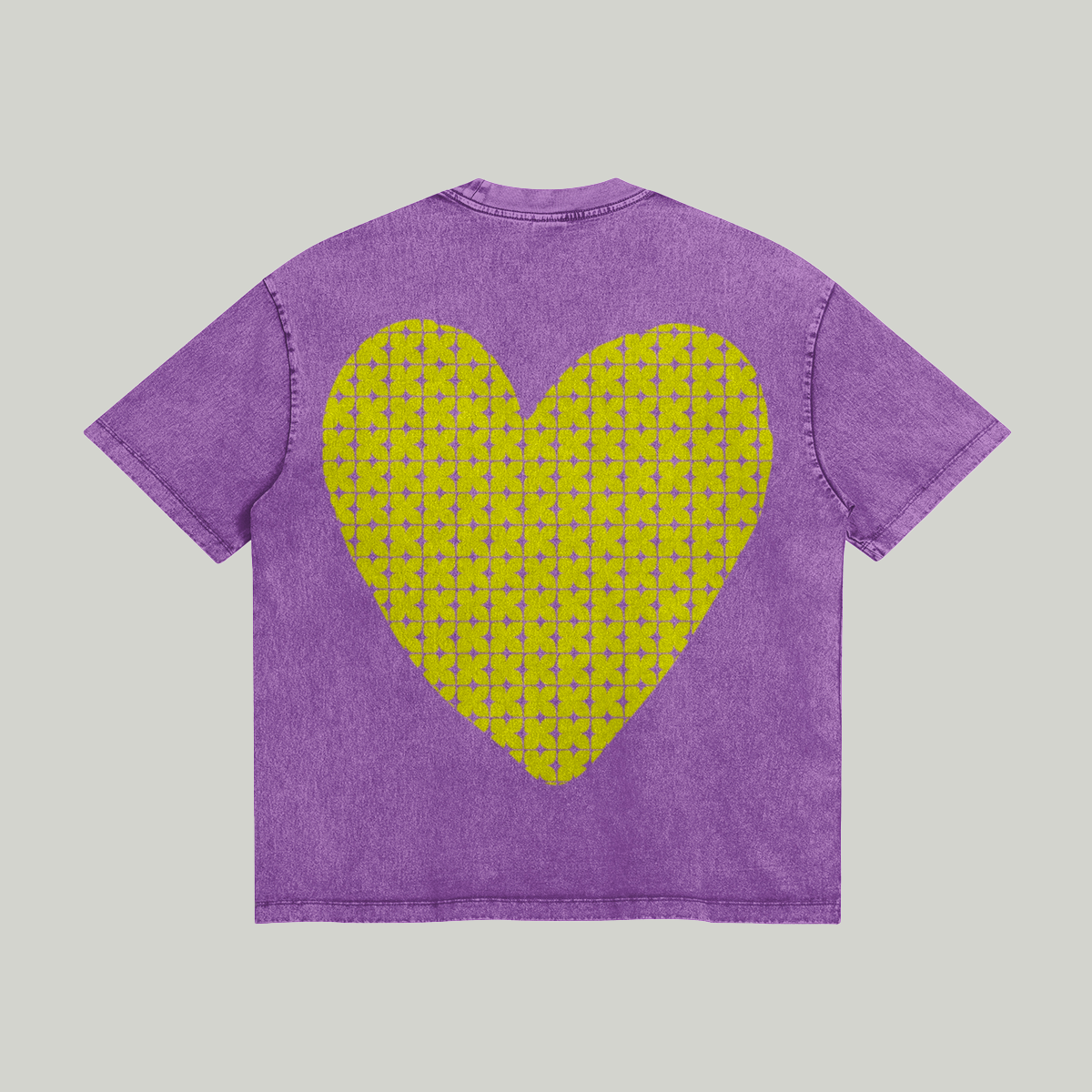 Teeshirt Coeur sur toi Héritage - oversize - snow wash
