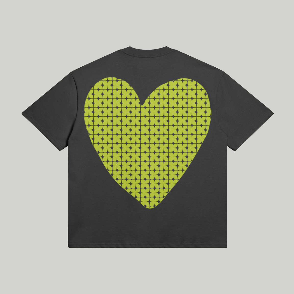 T-shirt Coeur sur toi - lime - oversize