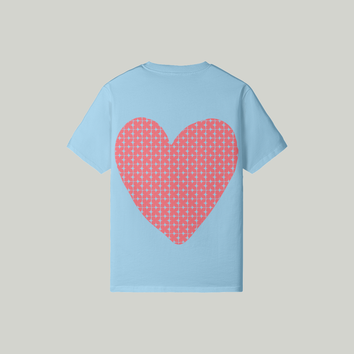 Teeshirt slim fit - coeur sur toi - corail - femme