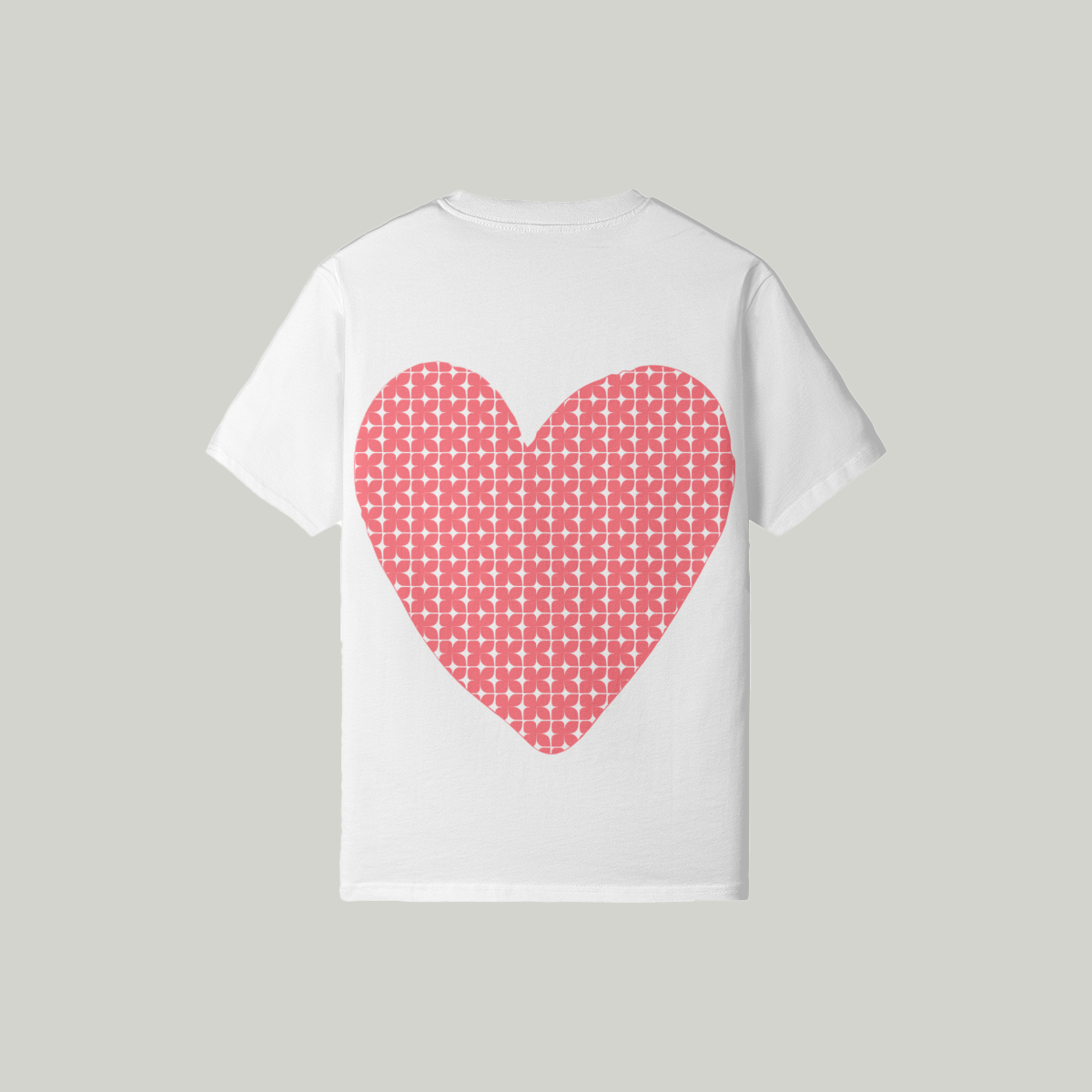 Teeshirt slim fit - coeur sur toi - corail - femme