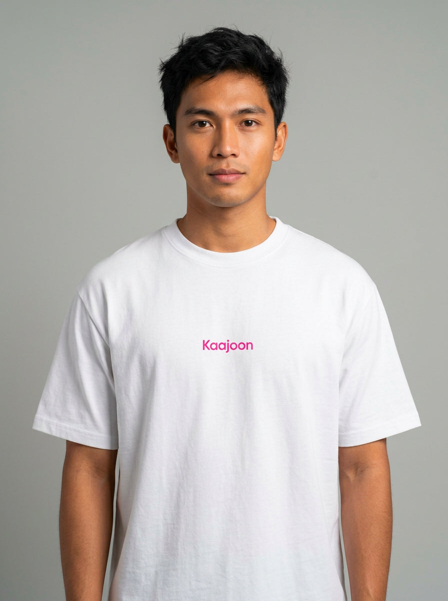 T-shirt Coeur sur toi - oversize fushia