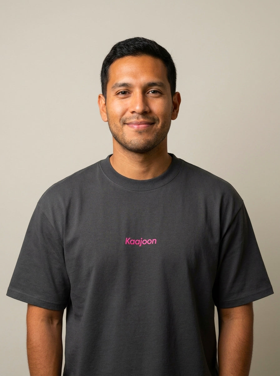 T-shirt Coeur sur toi - oversize fushia