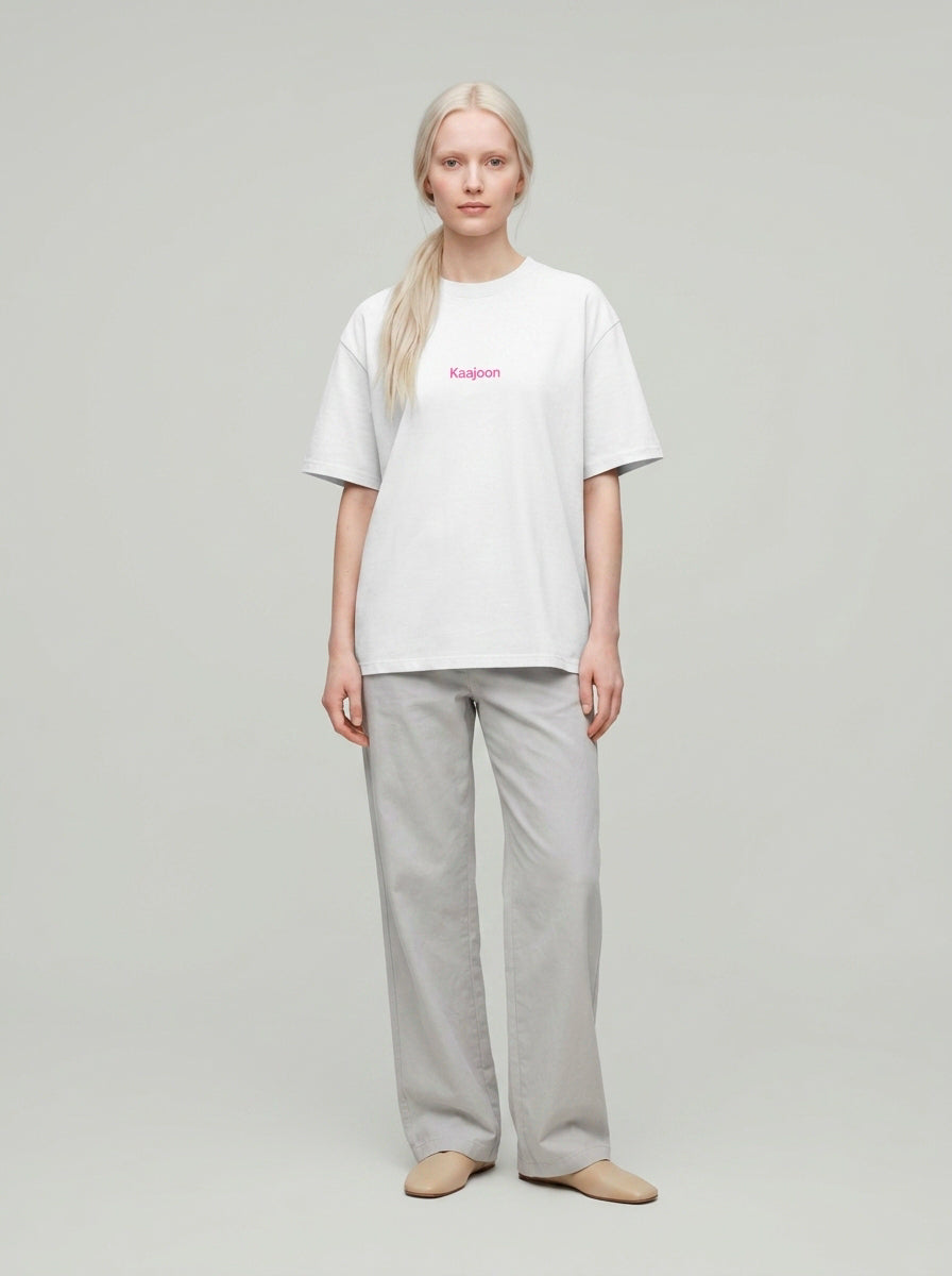 T-shirt Coeur sur toi - oversize fushia