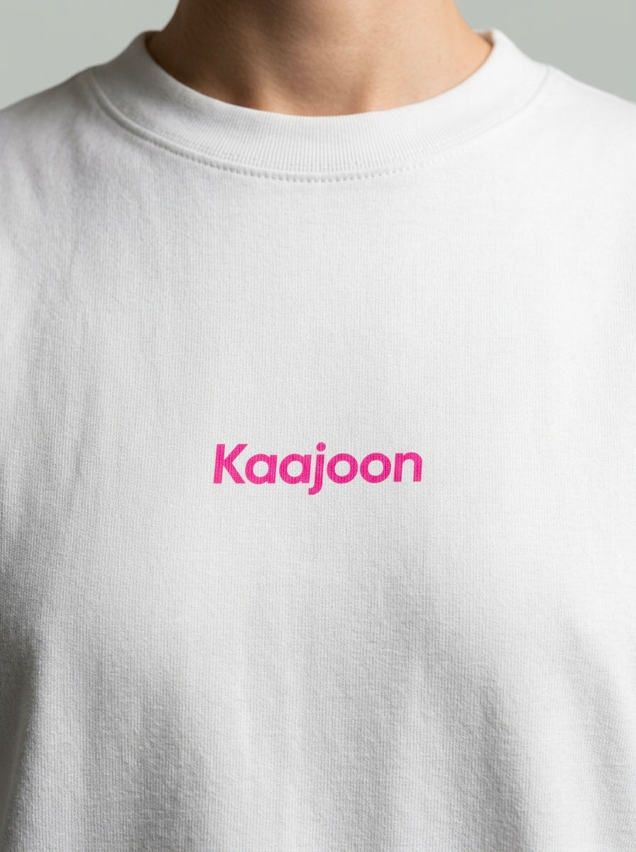 T-shirt Coeur sur toi - oversize fushia