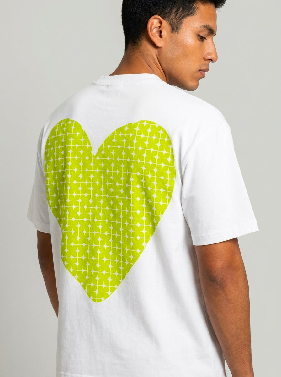 T-shirt Coeur sur toi - lime - oversize