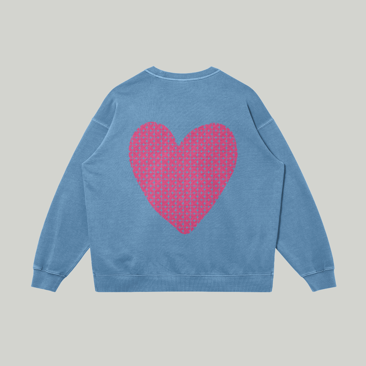Sweatshirt oversize : Coeur en over