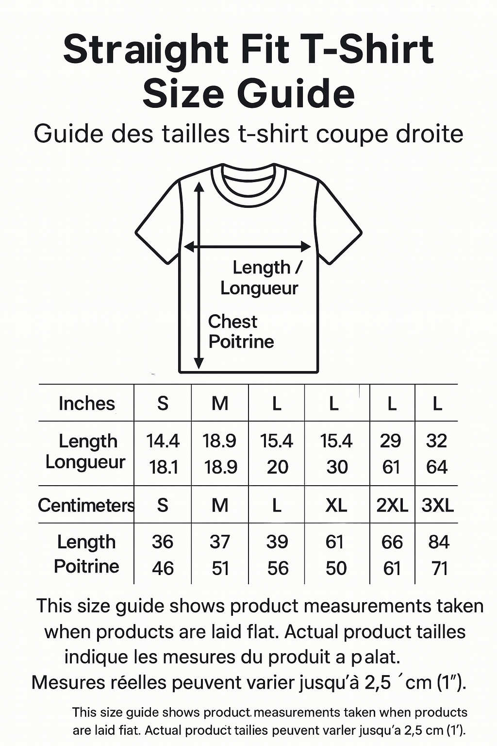 Guide des tailles