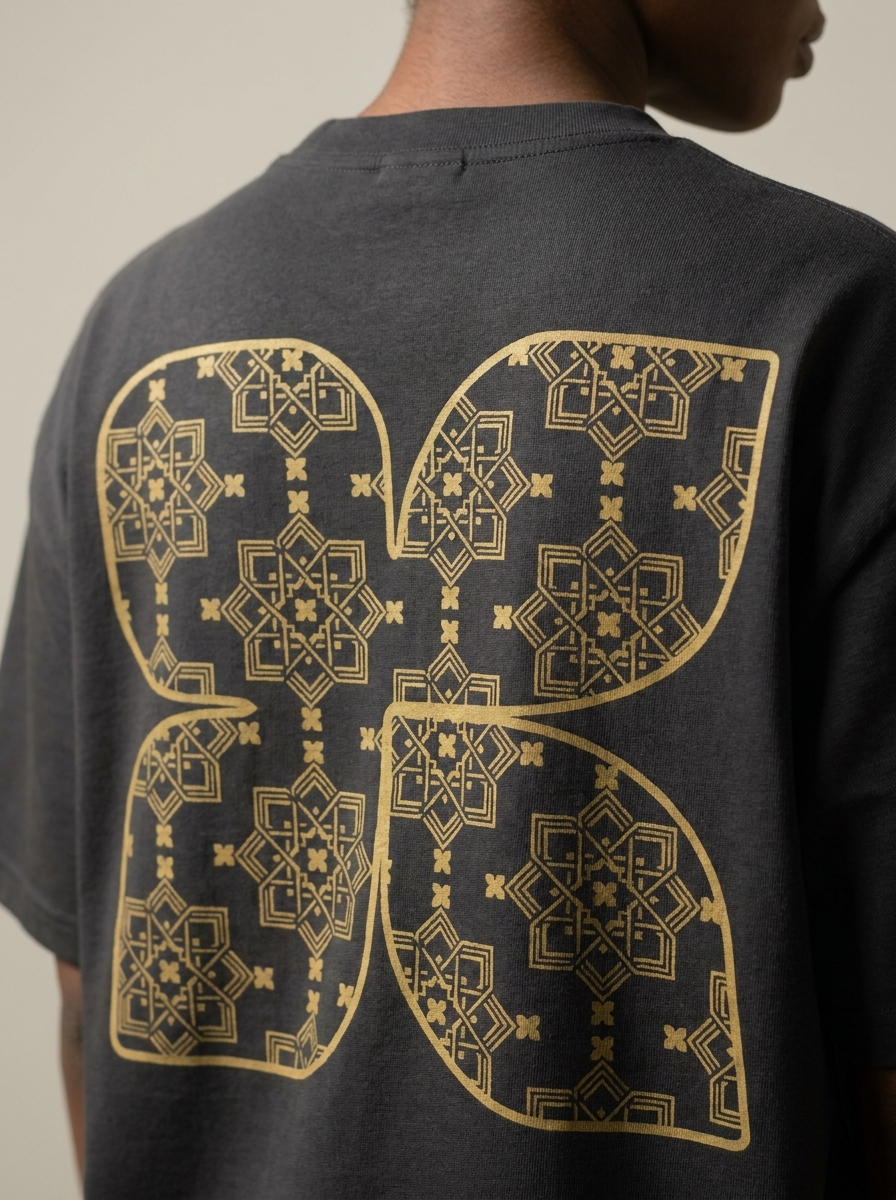 T-shirt Marrakech - Gold & Black oversize